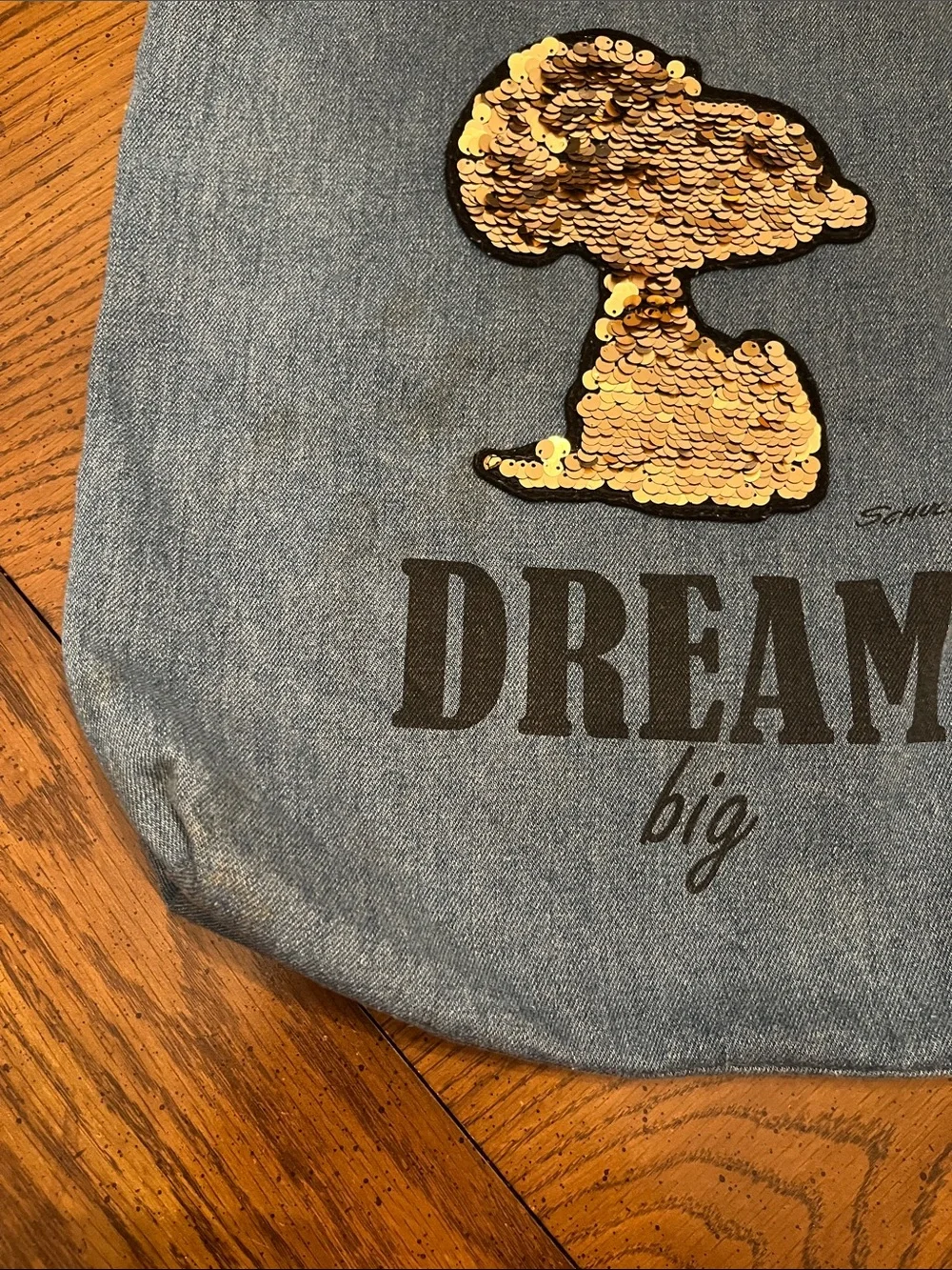 Snoopy x‎ Innisfree denim tote bag